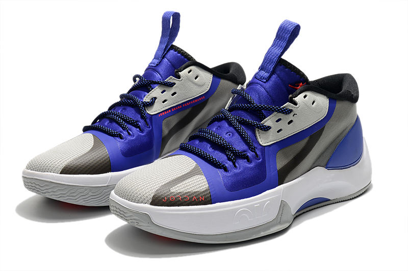 2022 Men Jordan Separate PF Grey Blue White Shoes